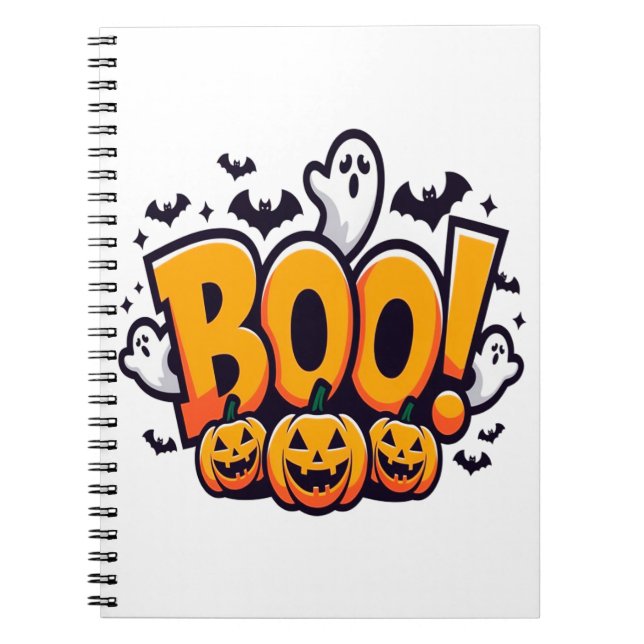 Boo ghosts halloween  notebook (Front)