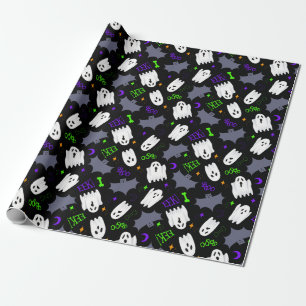 Boo Ghosts Halloween Wrapping Paper