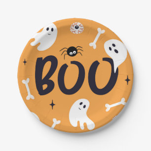 Boo Ghosts Paper Plates