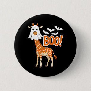 Boo Giraffe Costume Funny Animal Lovers Halloween 6 Cm Round Badge