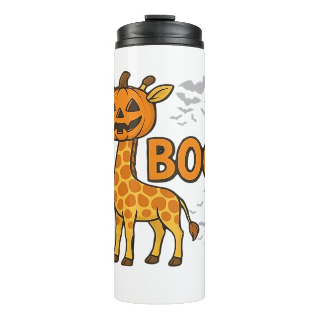 Boo Giraffe Halloween Costume Giraffe Lover Spooky Thermal Tumbler (Front)