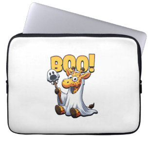 Boo Giraffe Halloween Ghost Giraffe _1 Laptop Sleeve