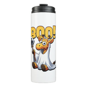 Boo Giraffe Halloween Ghost Giraffe _1 Thermal Tumbler