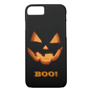BOO! Glowing Jack O'Lantern Halloween Face iPhone 8/7 Case
