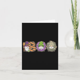 Boo Gnome Spooky Ghost Witches Halloween Costume Card