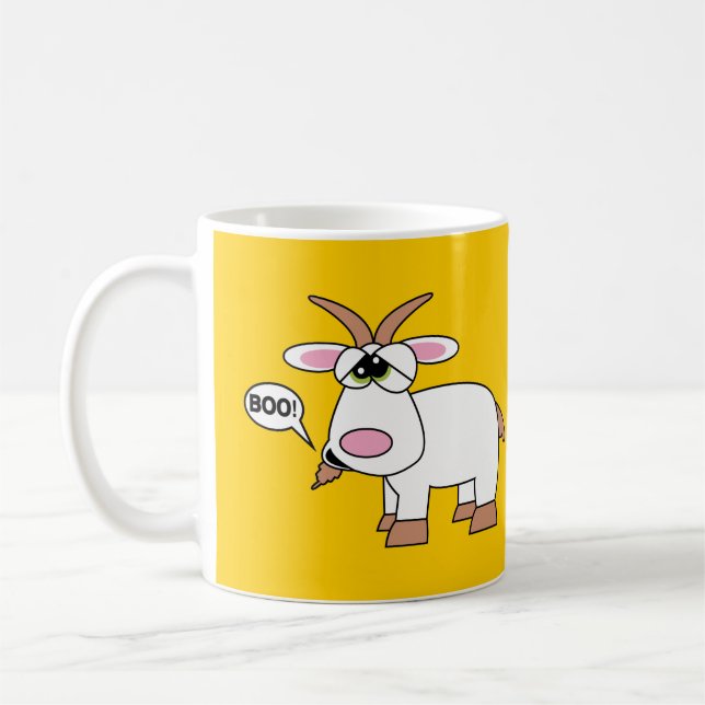 Boo! Goat Coffee Mug (Left)