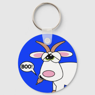 Boo! Goat Key Ring