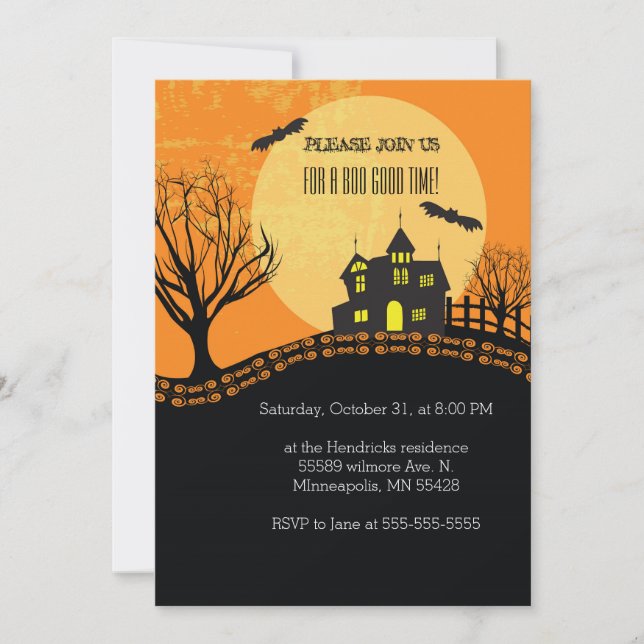 Boo Good Time Invite (Front)