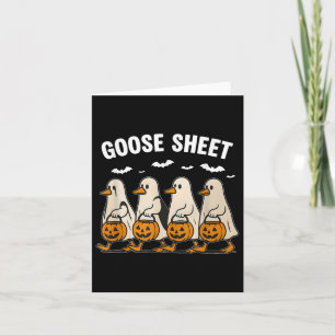 Boo Goose Sheet Goose Costume Spooky Goose Hallowe Card