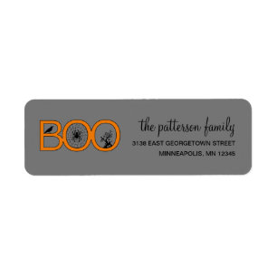 Boo! Halloween Address Label