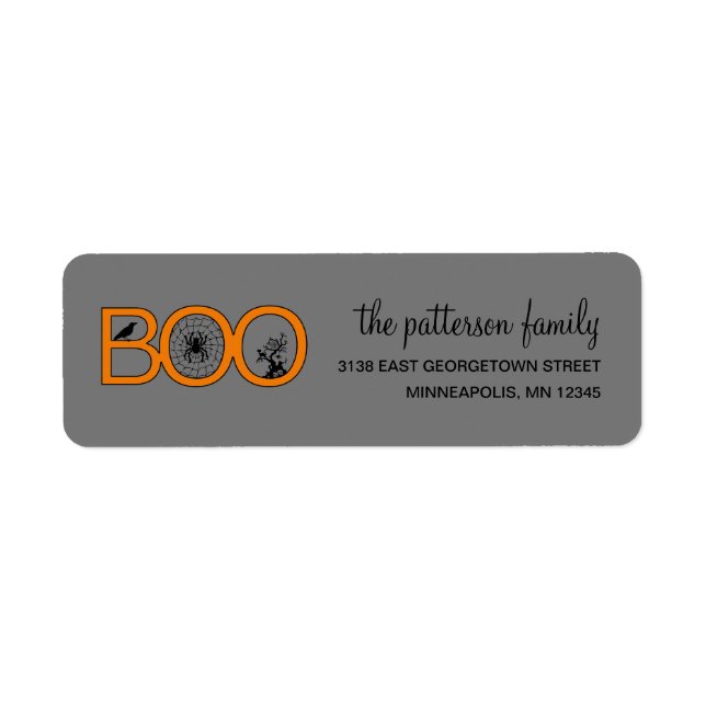 Boo! Halloween Address Label (Front)