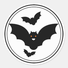 Boo! Halloween Bats Sticker