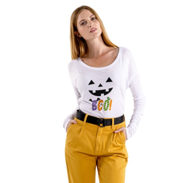 boo  halloween beautiful  Tri-Blend shirt (Creator Uploaded)