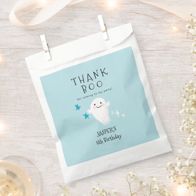 Boo Halloween Boy Birthday Party Favour Bags (Clipped)