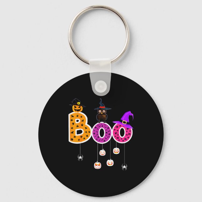 Boo Halloween Costume Sders Ghosts Pumkin &amp; Wi Key Ring (Front)