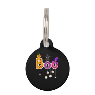 Boo Halloween Costume Spiders Ghosts Pumkin & Witc Pet Tag