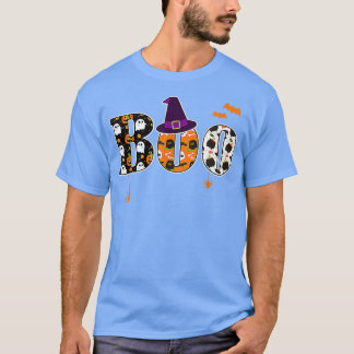 Boo Halloween Costume Spiders Ghosts Pumkin & Witc T-Shirt