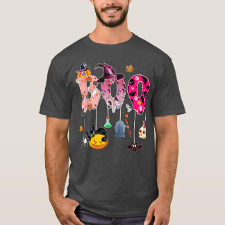 Boo Halloween Costume Spiders Ghosts Pumpkin & Wit T-Shirt