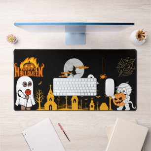 boo halloween desk mat
