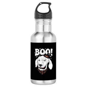 Boo Halloween Dog Witch Hat Bats 532 Ml Water Bottle