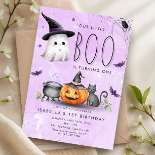 Boo Halloween Ghost 1st 2nd 3rd 4th 5th Birthday Invitation