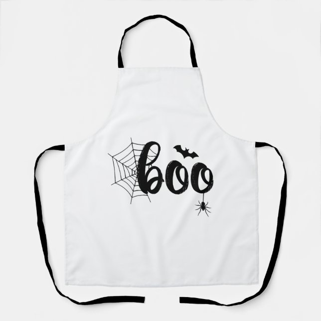 Boo Halloween Ghost Cute Halloween Family Matching Apron (Front)