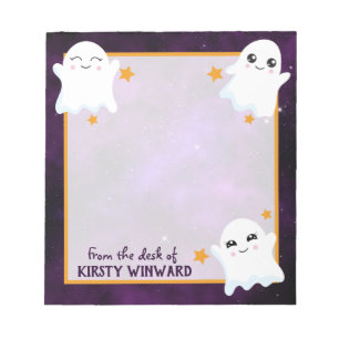 Boo Halloween Ghosts Notepad