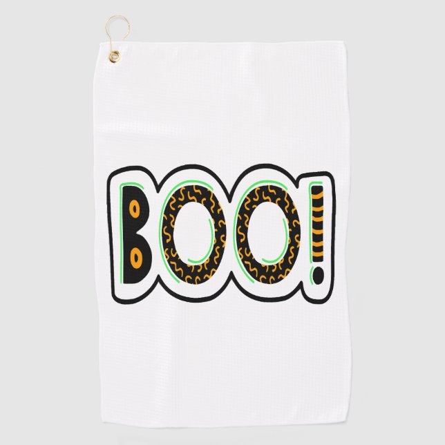 BOO Halloween                          Golf Towel (Front)