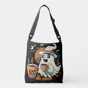 Boo! Halloween - Haunted Happenings Orange Black Crossbody Bag
