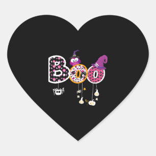 Boo Halloween Heart Sticker