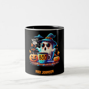 Boo! Halloween - Hocus Pocus Orange Black Two-Tone Coffee Mug