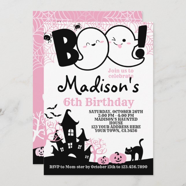 BOO Halloween Invitation (Front/Back)