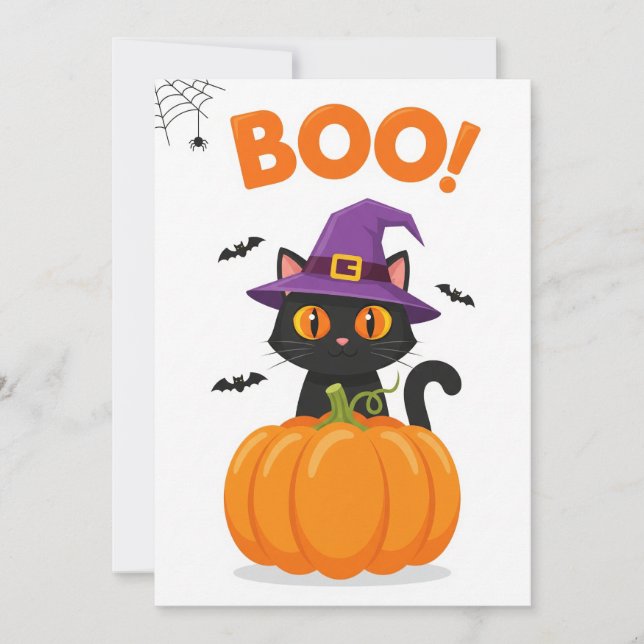 BOO! Halloween Invitation Card (Front)