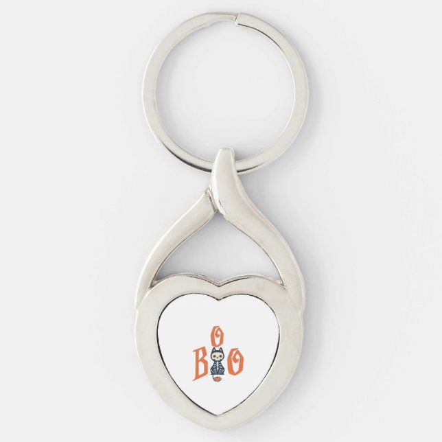 Boo Halloween        Key Ring (Front)