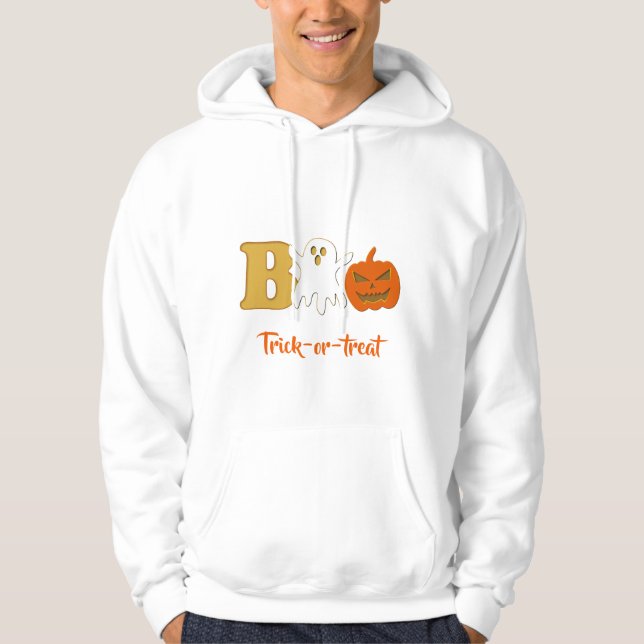 Boo Halloween Men Hoodie (Front)