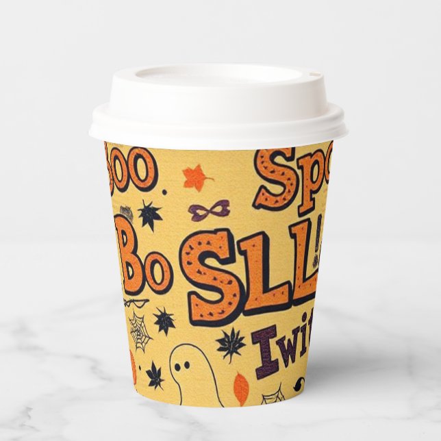 Boo Halloween Paper  Cups (Front)
