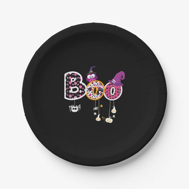 Boo Halloween  Paper Plate (Front)
