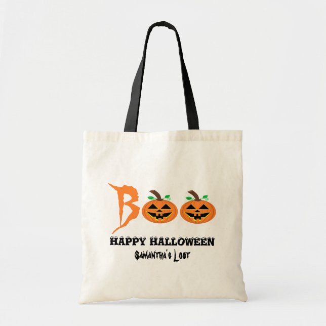 BOO! Halloween Pumpkin Loot Bag (Front)