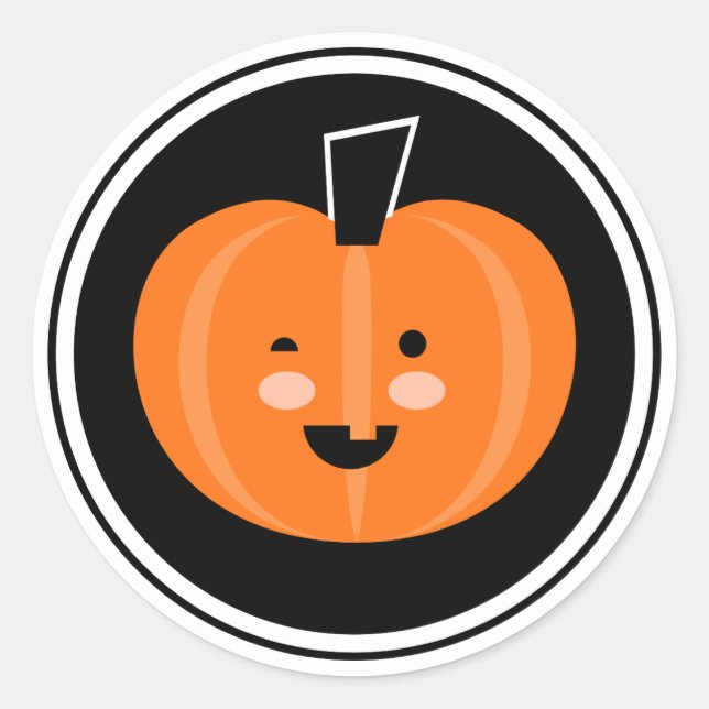 Boo! Halloween Pumpkin Sticker (Front)