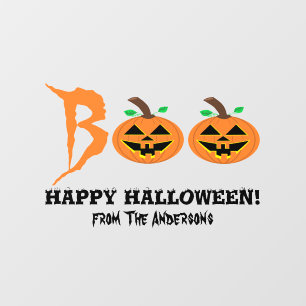 BOO! Halloween Pumpkin Window Cling