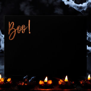 Boo! Halloween Return Address Printed on Back Envelopes