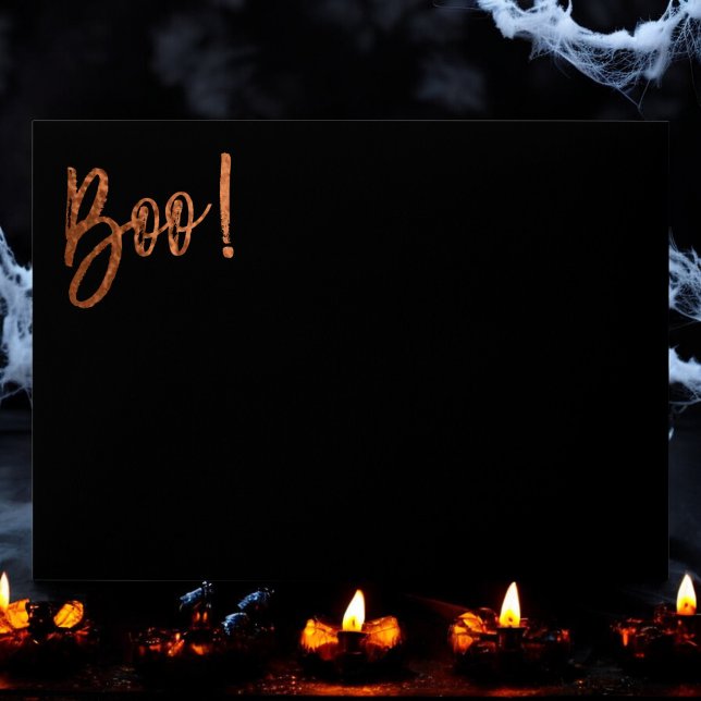 Boo! Halloween Return Address Printed on Back Envelopes (Creator Uploaded)
