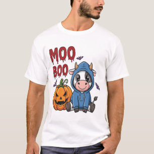 Boo Halloween Spooky Ghost Cow T-Shirt