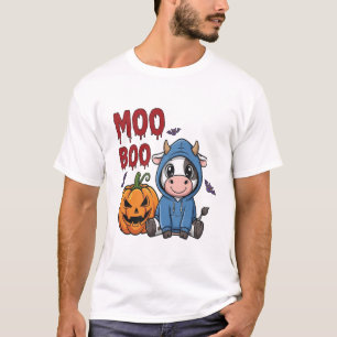 Boo Halloween Spooky Ghost Cow T-Shirt