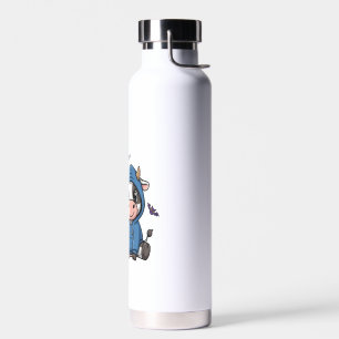 Boo Halloween Spooky Ghost Cow Water Bottle
