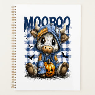 Boo Halloween Spooky Highland Cow Planner