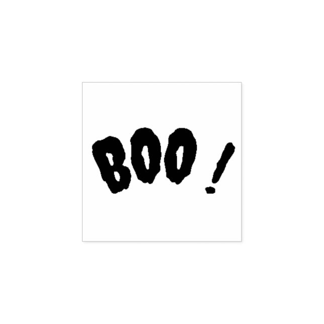 Boo! Halloween Spooky Season Rubber Stamp (Imprint)
