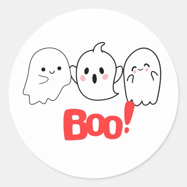 Boo! Halloween Sticker | Fun & Spooky Décor (Front)