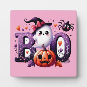 Boo Halloween Tabletop Sign Plaque