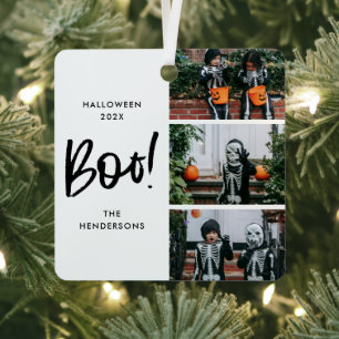 Boo Halloween Tree 3 Photo Metal Tree Decoration